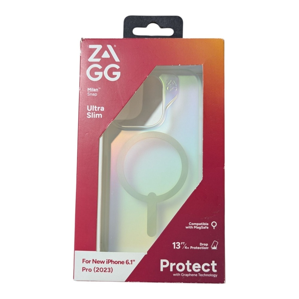 M3. ZAGG Milan Snap MagSafe Compatible Case for iPhone 15 Pro 6.1" Iridescent